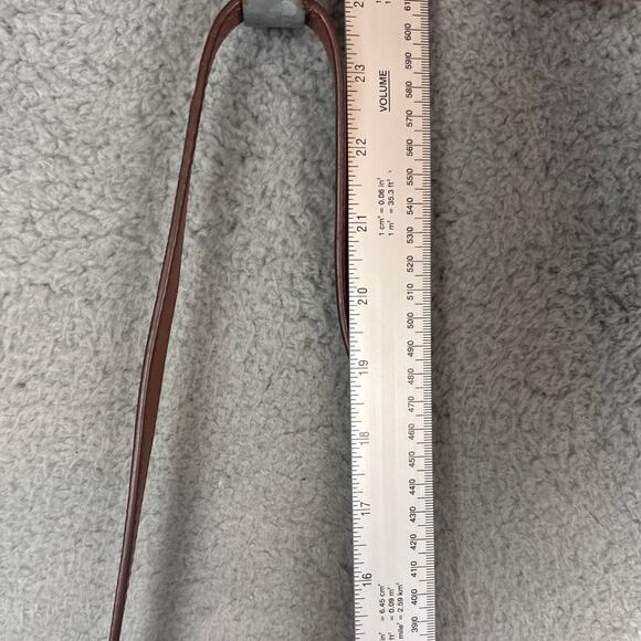 Fossil Crossbody Purse Keely Bag Brown Pebble Cowhide Black Sparkle Pockets - Picture 12 of 12